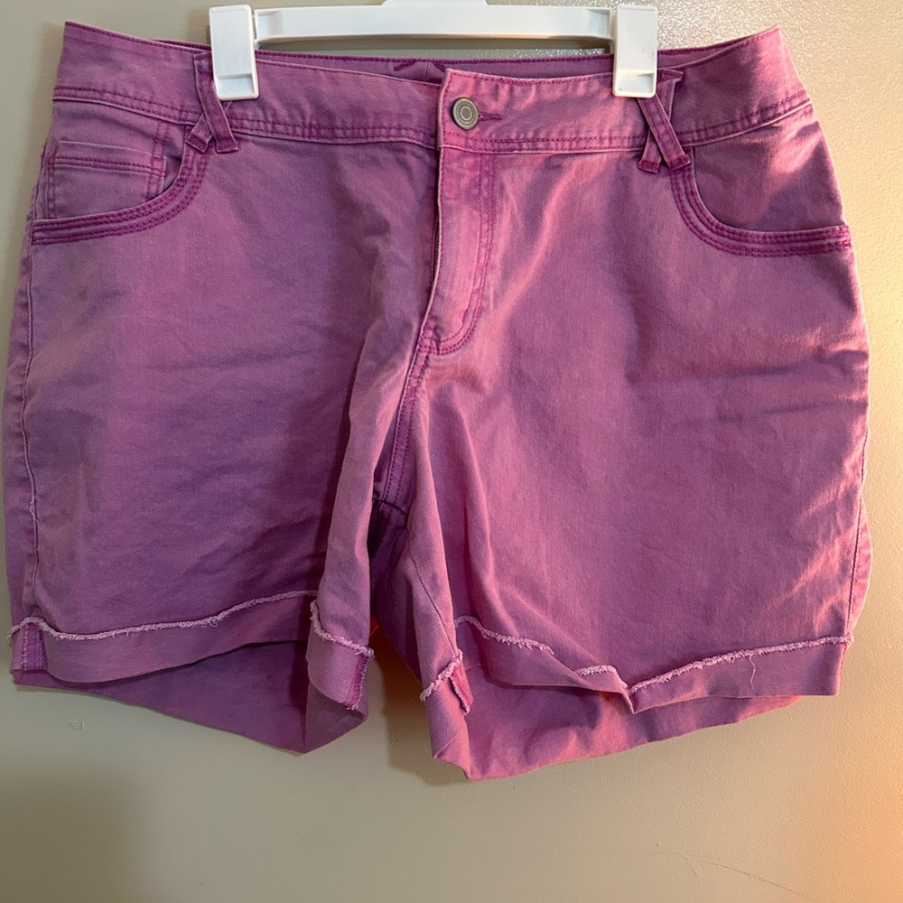Lane Bryant Pink Purple Jean Shorts